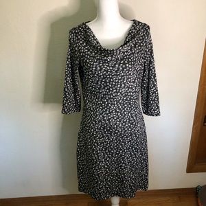 Royal Robbins cowl neck ponte dress